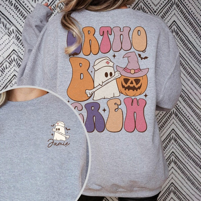 Ortho Boo Crew Halloween Shirt, Orthopedic Shirt, Halloween Ghost Shirt