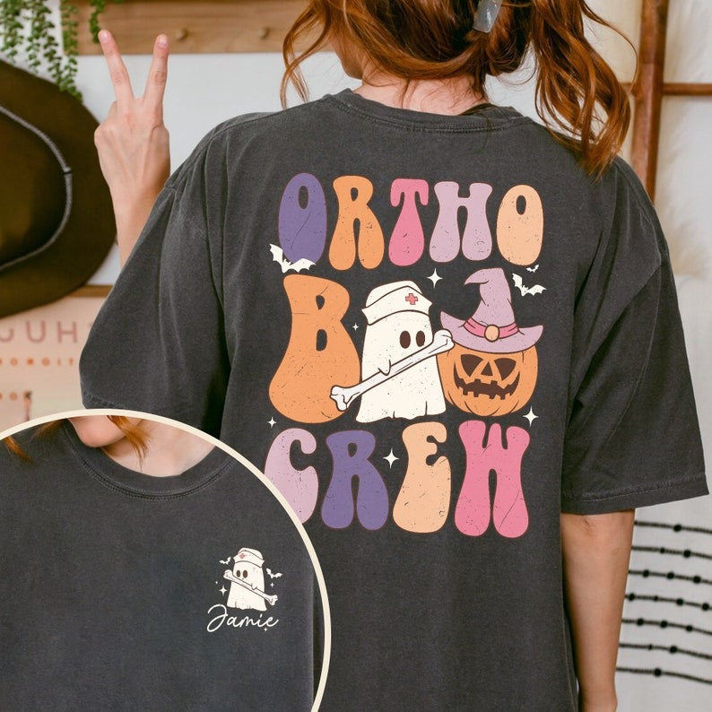 Ortho Boo Crew Halloween Shirt, Orthopedic Shirt, Halloween Ghost Shirt