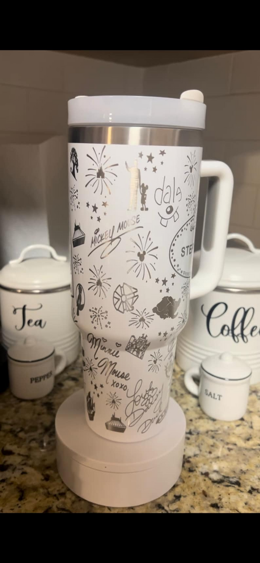 Mouse World Signature 40oz Engraved Tumbler