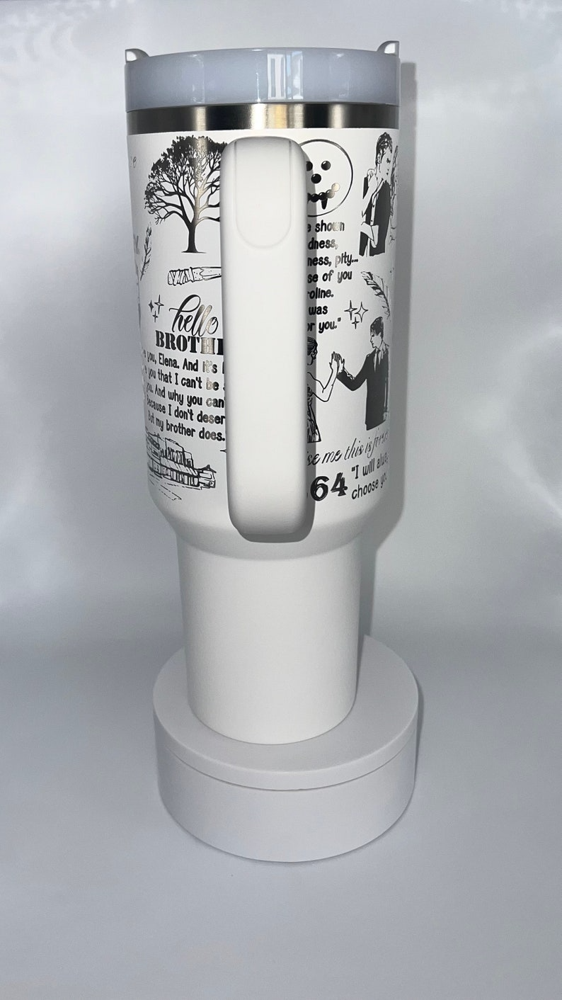 Vampire Diaries Laser Engraved Half Wrap 40oz Tumbler