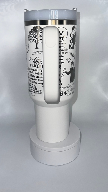 Vampire Diaries Laser Engraved Half Wrap 40oz Tumbler
