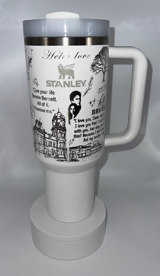 Vampire Diaries Laser Engraved Half Wrap 40oz Tumbler