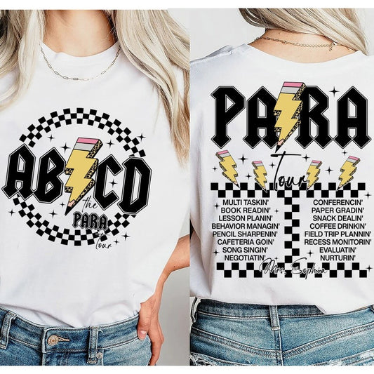 Para Tour Shirt, Funny Parapro Shirt, Custom Name Teacher T-Shirt