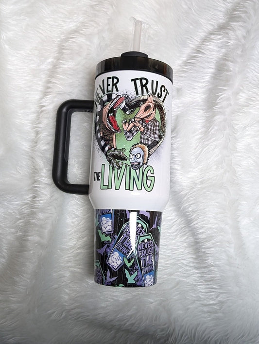 Beetlejuice Never Trust the Living 40oz Tumbler