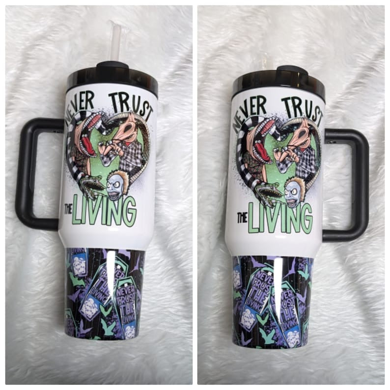 Beetlejuice Never Trust the Living 40oz Tumbler