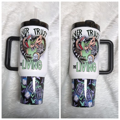 Beetlejuice Never Trust the Living 40oz Tumbler