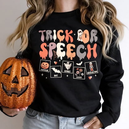 Trick Or Speech Shirt, Halloween Speech Therapy Shirt, Speech Language Pathology Shirt