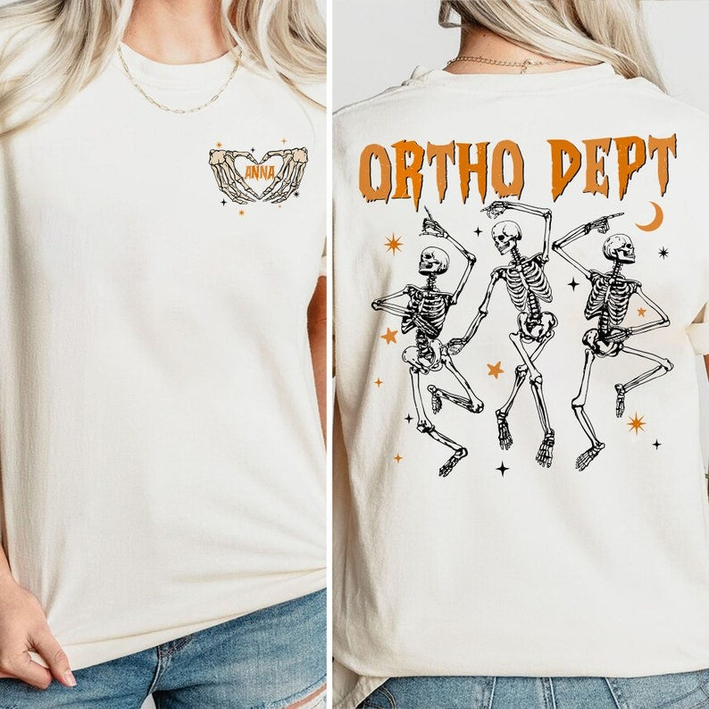 Ortho Dept Halloween Shirt, Orthopedic Shirt, Halloween Skeleton Shirt