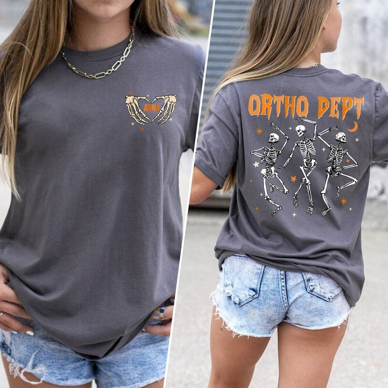 Ortho Dept Halloween Shirt, Orthopedic Shirt, Halloween Skeleton Shirt