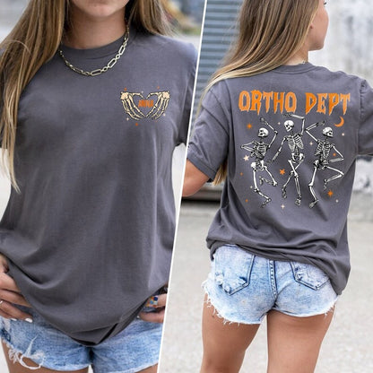 Ortho Dept Halloween Shirt, Orthopedic Shirt, Halloween Skeleton Shirt