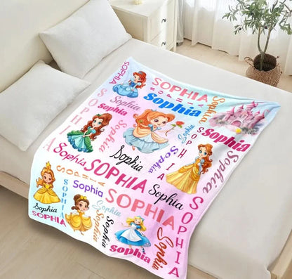 Custom Disney Princess Blanket - 410QA-BL005