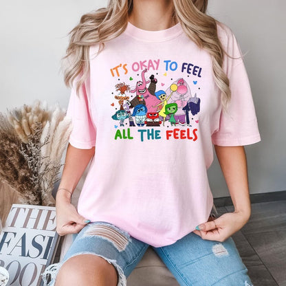 It's Okay To Feel All The Feels T-Shirt, Disney Shirt, Therapy Shirt, Teacher Shirt, Gift for Teacher