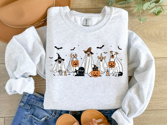 Cute Ghost Dogs Halloween Sweatshirt, Ghost Dogs Tshirt