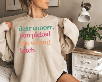 Dear Cancer You Picked The Wrong Bitch Shirt - Breast Cancer Awareness