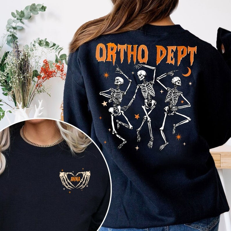 Ortho Dept Halloween Shirt, Orthopedic Shirt, Halloween Skeleton Shirt