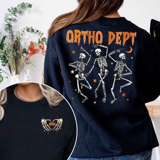 Ortho Dept Halloween Shirt, Orthopedic Shirt, Halloween Skeleton Shirt