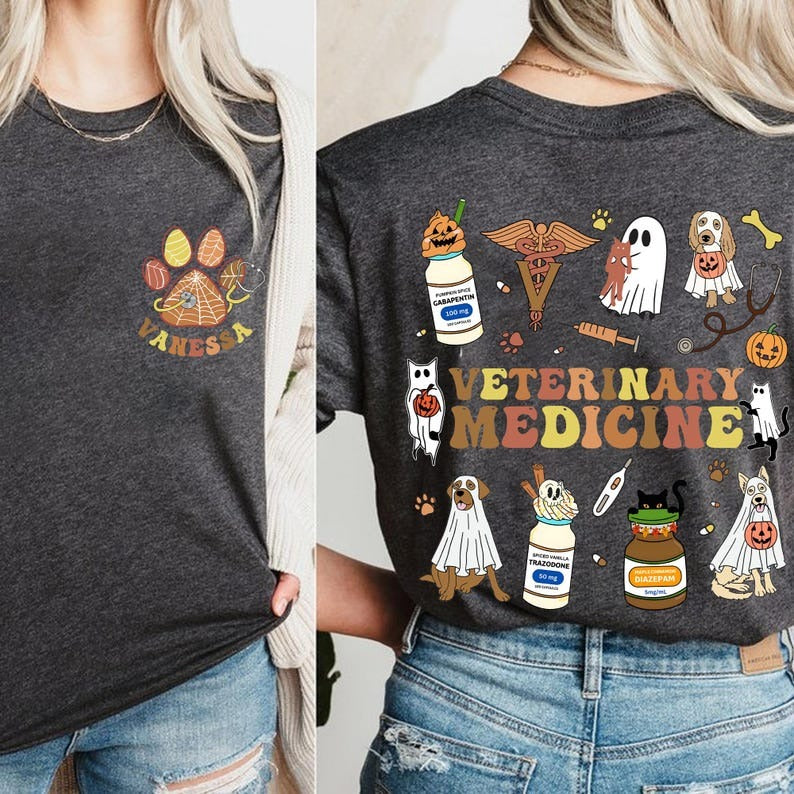 Custom Vet Crew Halloween Shirt, Vet Squad, Vet Receptionist Gift