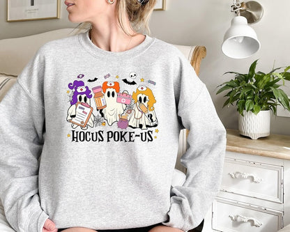 Hocus Poke-us Witch Nurse Halloween Shirt, Medical Lab Tech Halloween Shirt