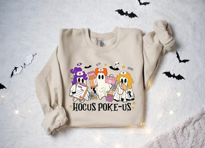 Hocus Poke-us Witch Nurse Halloween Shirt, Medical Lab Tech Halloween Shirt