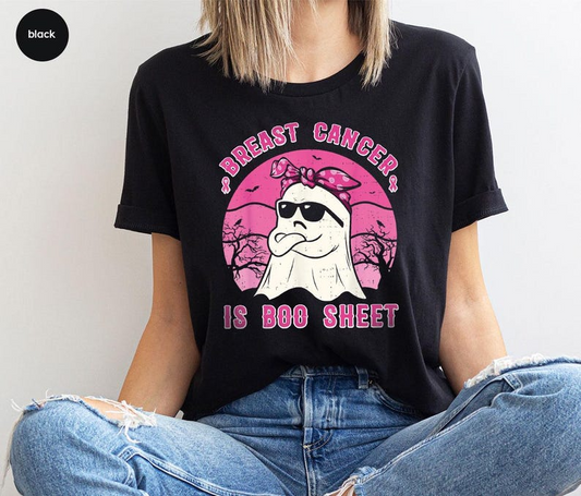 Breast Cancer Is Boo Sheet Shirt, Breast Cancer Shirt, Pink Ribbon Shirt, Cancer Survivor T-Shirt