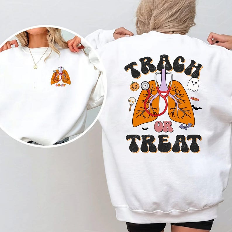 Custom Name Respiratory Therapist Halloween Shirt, Trach Or Treat