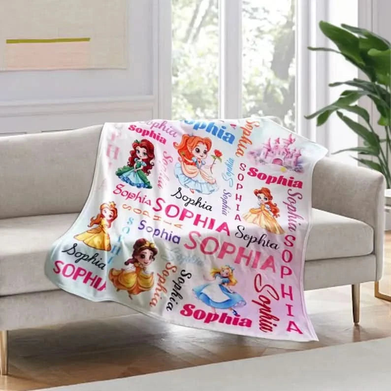 Custom Disney Princess Blanket - 410QA-BL005