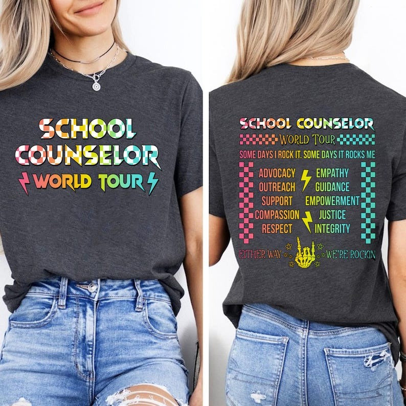 School Counselor World Tour Shirt, School Behavior Therapist T-Shirt