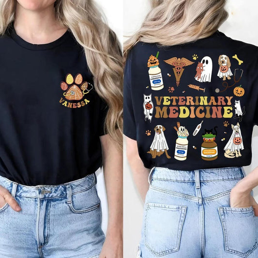 Custom Vet Crew Halloween Shirt, Vet Squad, Vet Receptionist Gift