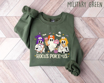 Hocus Poke-us Witch Nurse Halloween Shirt, Medical Lab Tech Halloween Shirt