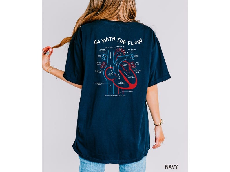Custom Cardiology Nurse and Doctor Shirt, Personalized Heart Anatomy Gift