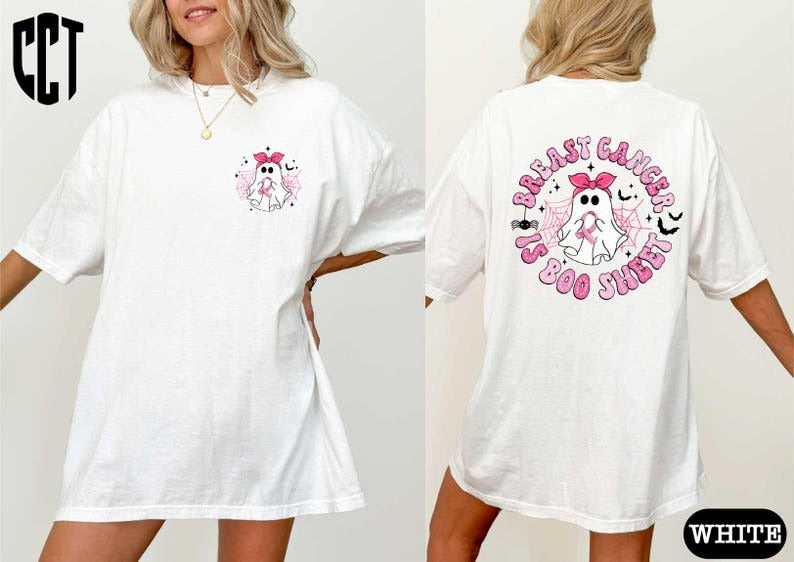 Breast Cancer Is Boo Sheet Shirt,Ghost Ribbon Breast Cancer Awareness Tee