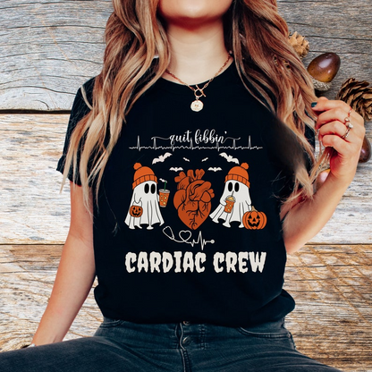 Halloween Cardiac Shirt Heart Anatomy Ghosts TShirt Cardiology Heart Warrior Gift