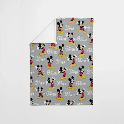 Disney Mickey Mouse Custom Name Blanket - 410TT-TB009