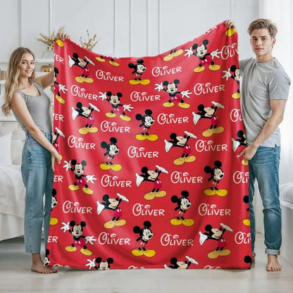 Disney Mickey Mouse Custom Name Blanket - 410TT-TB009