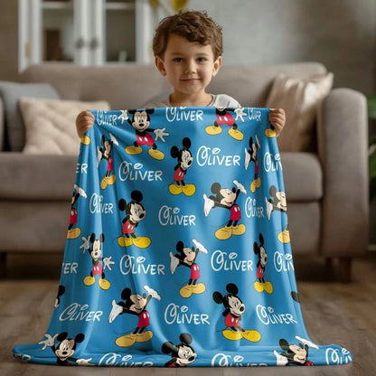 Disney Mickey Mouse Custom Name Blanket - 410TT-TB009