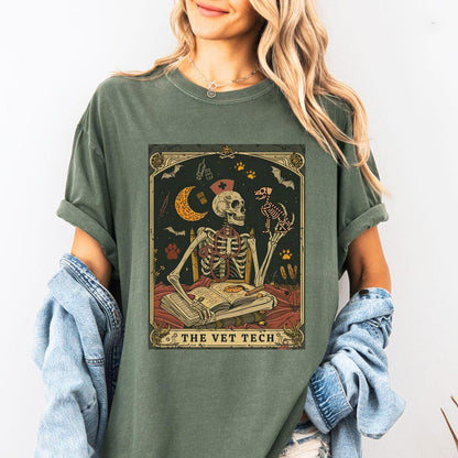 Veterinary Medicine Shirt, Skeleton Tarot Vet Tshirt