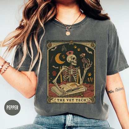 Veterinary Medicine Shirt, Skeleton Tarot Vet Tshirt