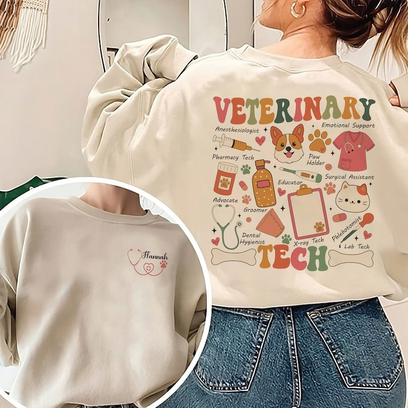 Veterinary Tech Sweatshirt, Vet Tech Sweatshirt, Vet Tech Shirt