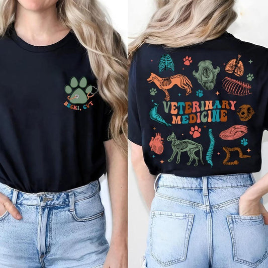 Custom Veterinary Anatomy Shirt, Veterinary Medicine Student Shirt