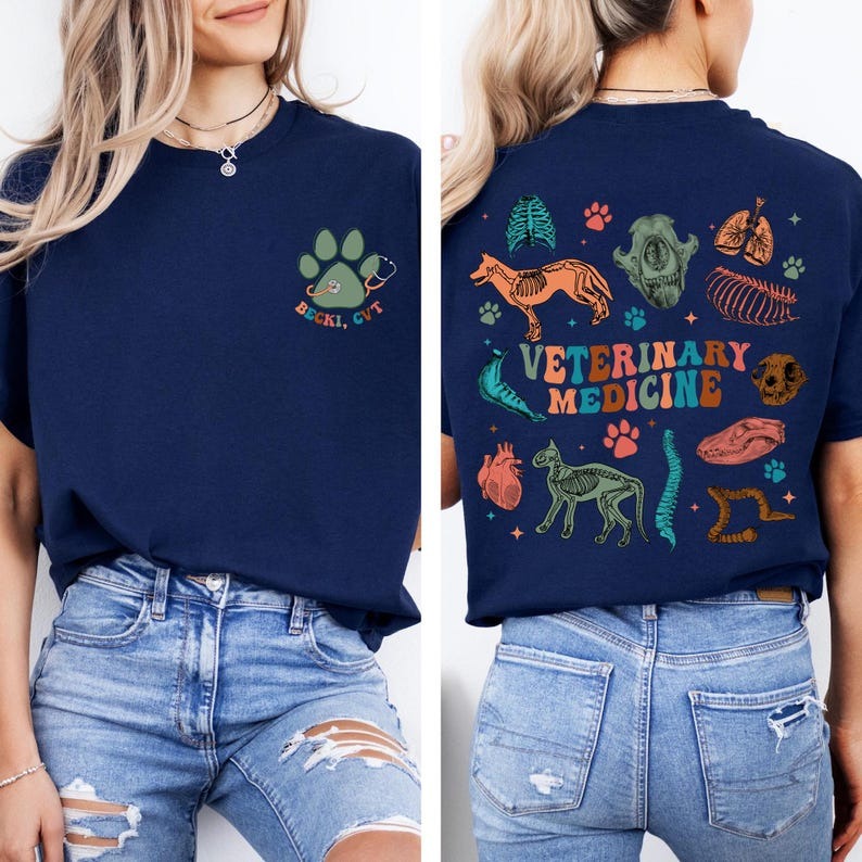 Custom Veterinary Anatomy Shirt, Veterinary Medicine Student Shirt