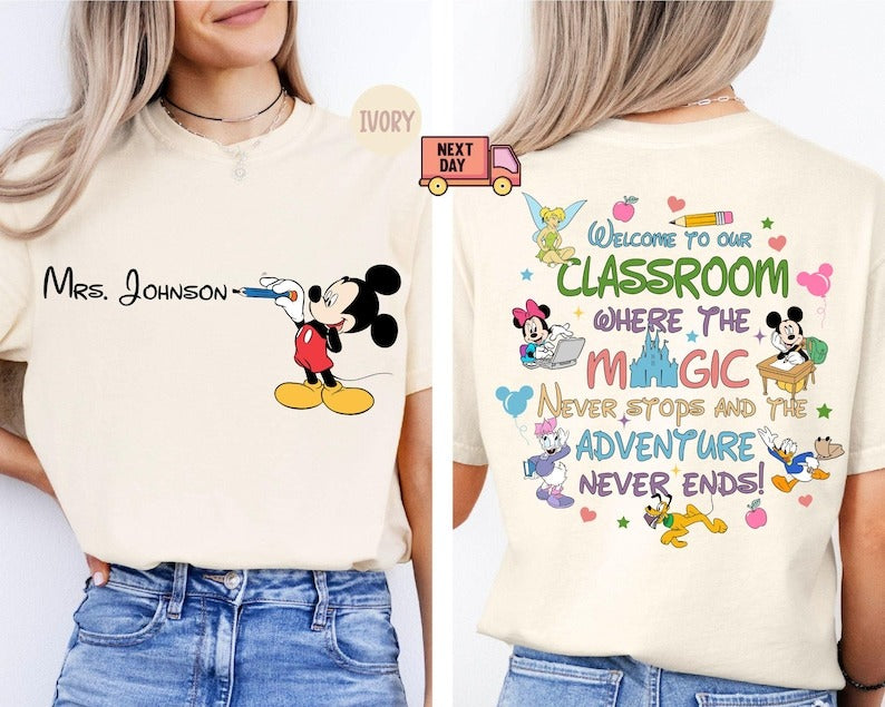 Personalized Teacher Shirt, Teacher Shirt, Mickey Mouse T-Shirt