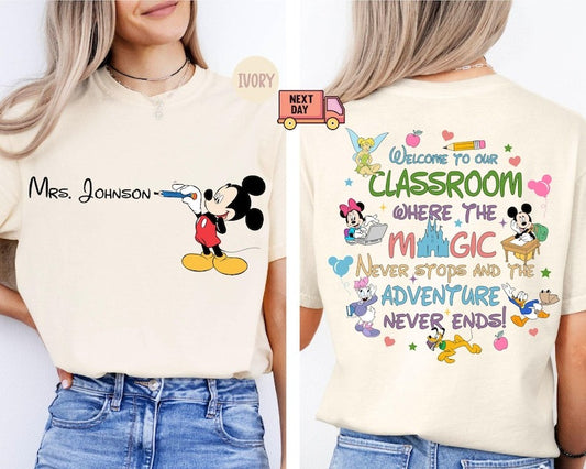 Personalized Teacher Shirt, Teacher Shirt, Mickey Mouse T-Shirt