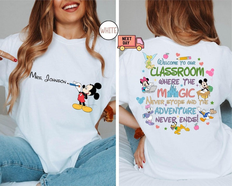 Personalized Teacher Shirt, Teacher Shirt, Mickey Mouse T-Shirt