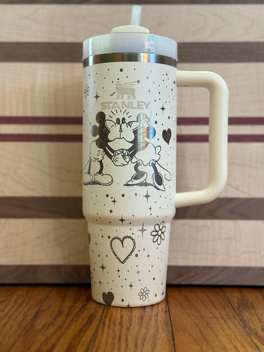 Mickey Mouse, Minnie Mouse & Disney DN Engraved 40 Oz Tumbler