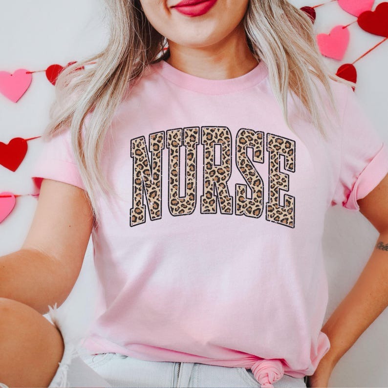 Leopard Nurse Shirt, Nurse T-Shirt, RN Shirt, Nursing School Shirt