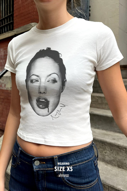 Y2K Baby Tee - Angelina Jolie