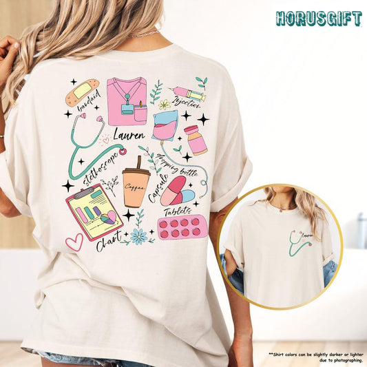 Personalized Nurse Name Shirt, Custom Nurse Gift