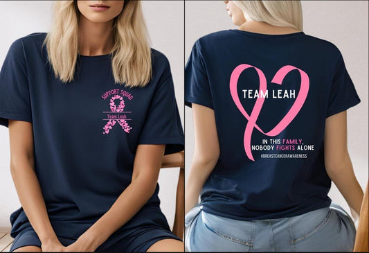 Custom Breast Cancer Shirt, Cancer Support Squad, Breast Cancer Awareness Gift