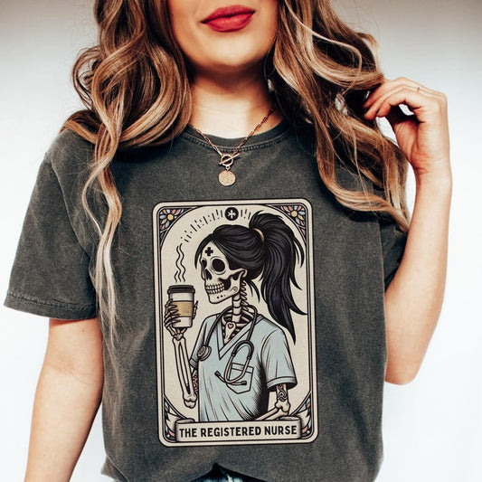 Registered Nurse Tarot Card T-shirt, Fall RN Tee