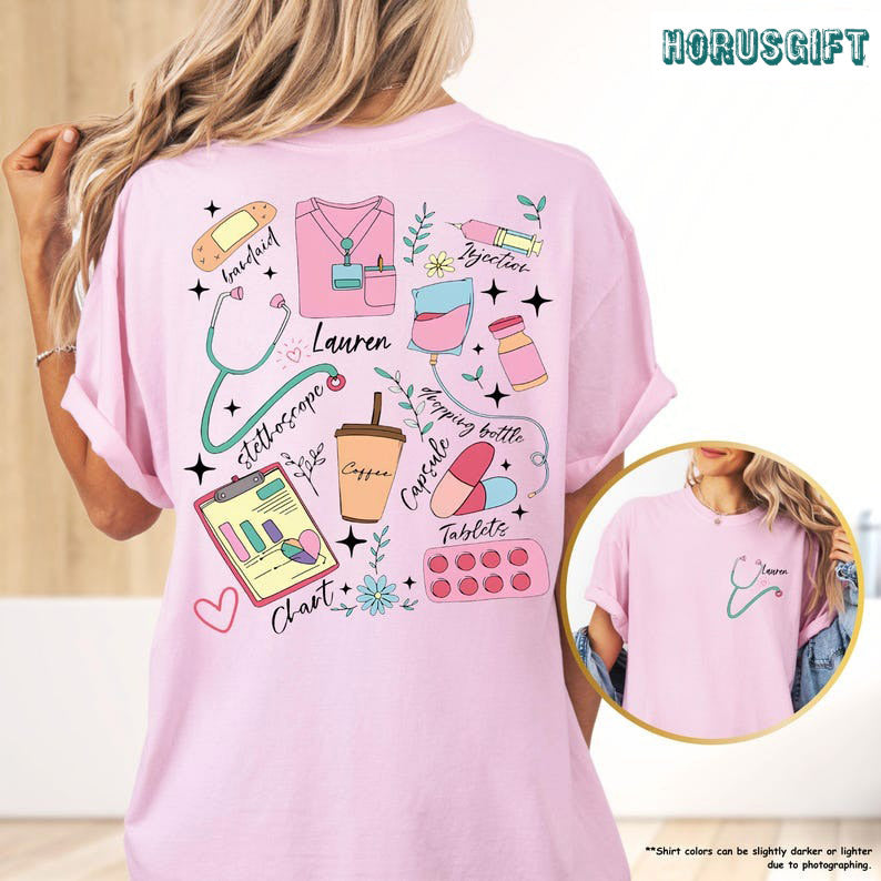 Personalized Nurse Name Shirt, Custom Nurse Gift